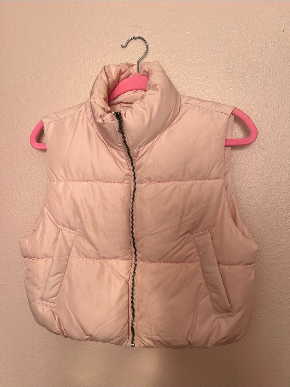 Double Zero Light Pink Puffer Vest